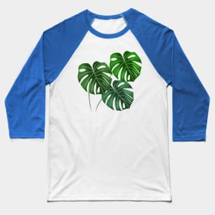Monstera leaves - blue Baseball T-Shirt